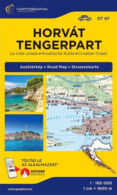 Horvát tengerpart (Adria) térkép - 2025