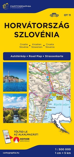 Horvátország, Szlovénia térkép (1:500 000) - Európai autótérképek (új kiadás).