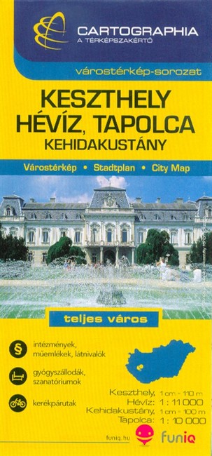 Keszthely, Hévíz, Tapolca, Kehidakustány várostérkép /Várostérkép-sorozat