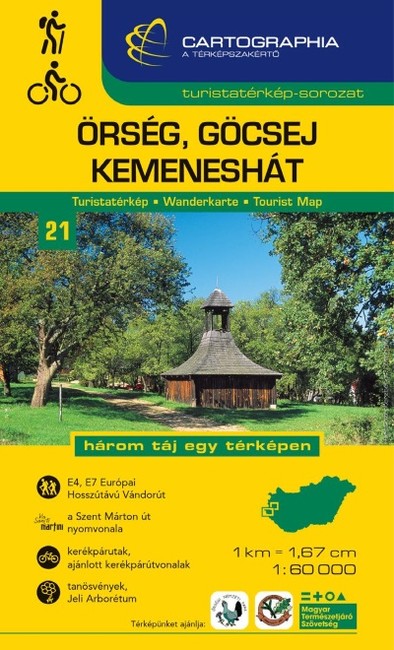 Őrség, Göcsej, Kemeneshát - Turistatérkép-sorozat 21.