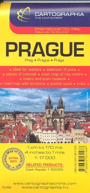 Prága várostérkép (1:17 000) /Külföldi várostérkép