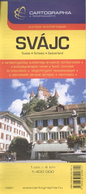Svájc térkép (1:400 000) /Európai autótérképek