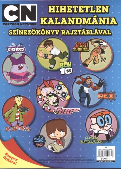 CARTOON NETWORK - HIHETETLEN KALANDMÁNIA /SZÍNEZŐKÖNYV RAJZTÁBLÁVAL