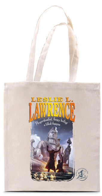 Leslie L. Lawrence vászontáska - Megérdemled, hogy belépj a titkok kapuján (Natúr színű táska színes nyomattal)