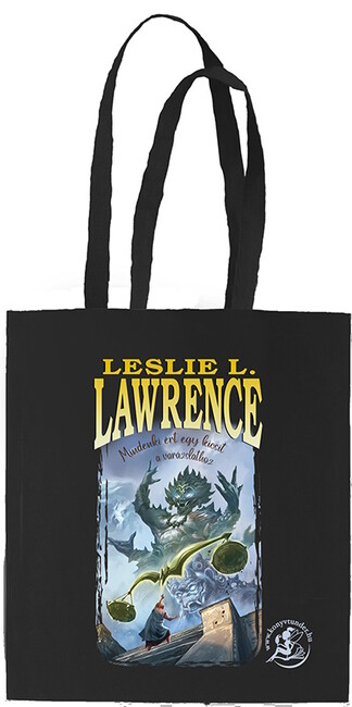 Leslie L. Lawrence vászontáska - Mindenki ért egy kicsit a varázslathoz (Fekete színű táska színes nyomattal)